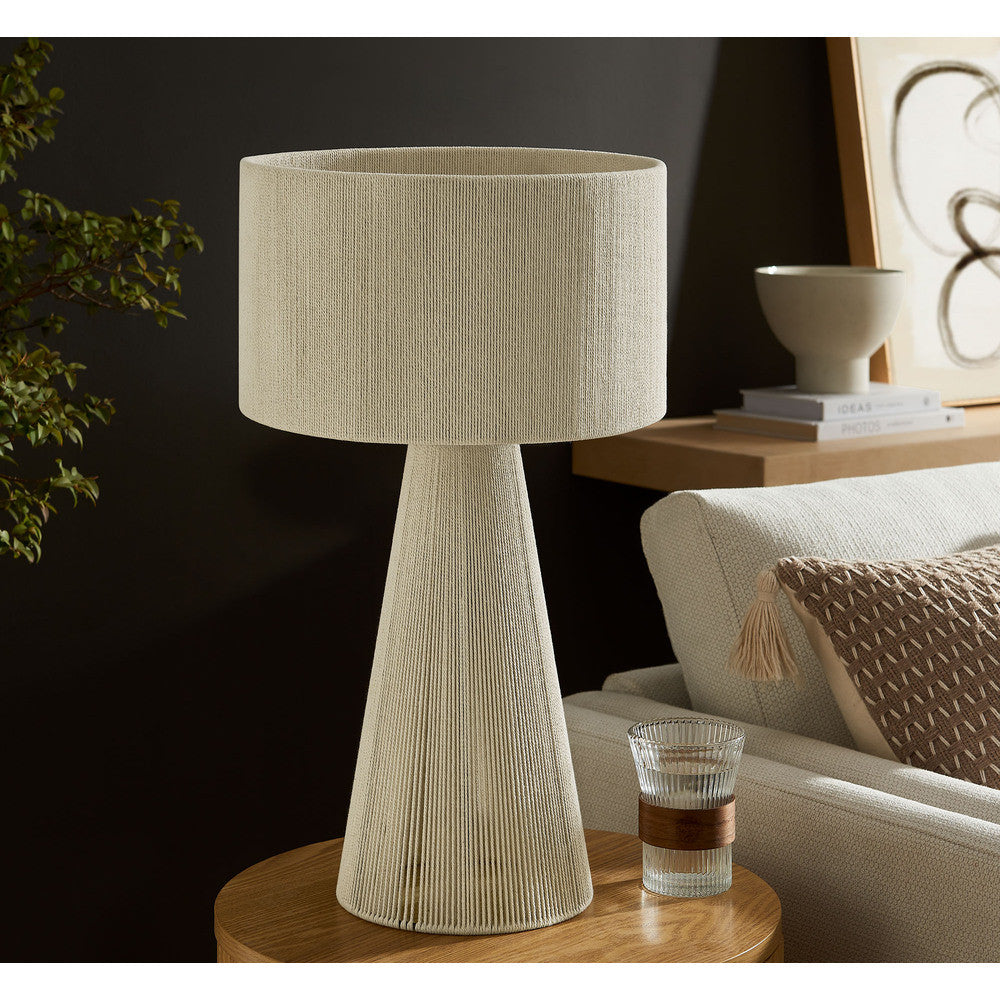 Modway Gia Handwoven Cotton Thread Striped or Plain Table Lamp by Modway-EEI-7262