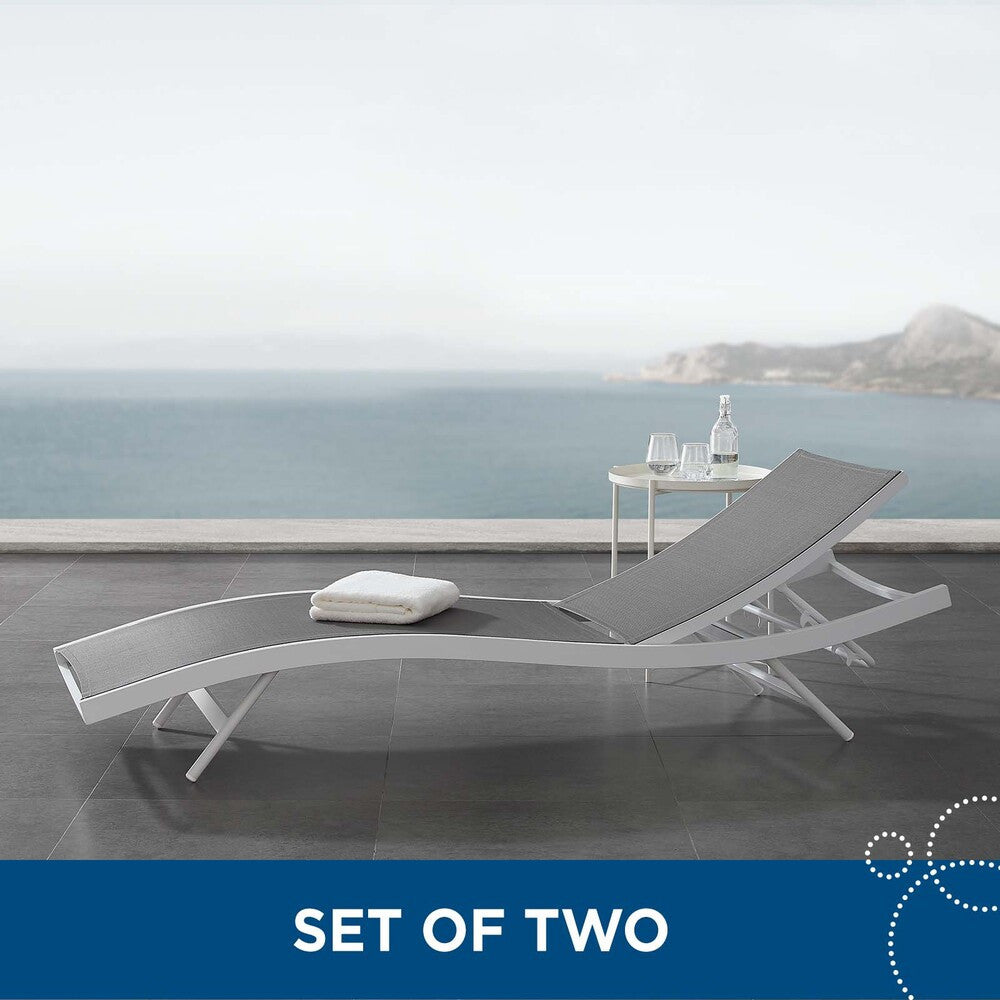 EEI-4038 Glimpse Outdoor Patio Mesh Chaise Lounge Set of 2 by Modway