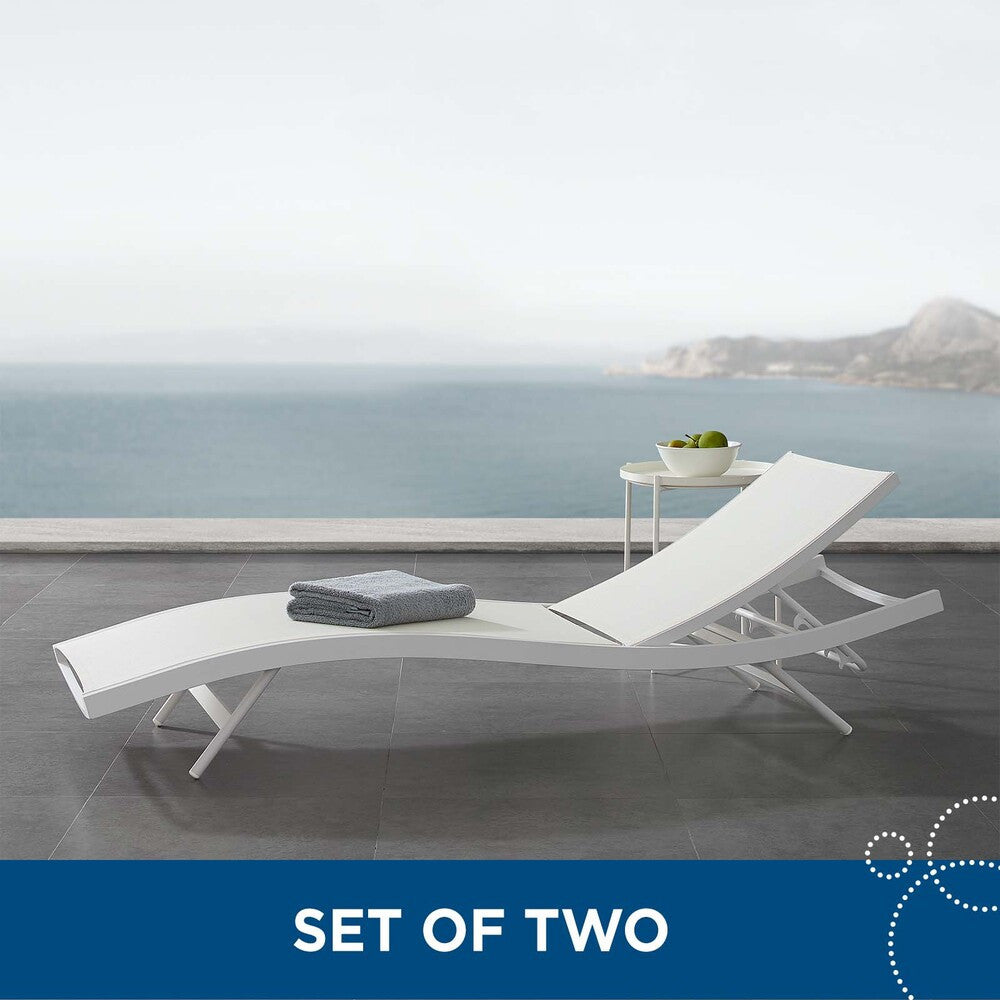 EEI-4038 Glimpse Outdoor Patio Mesh Chaise Lounge Set of 2 by Modway