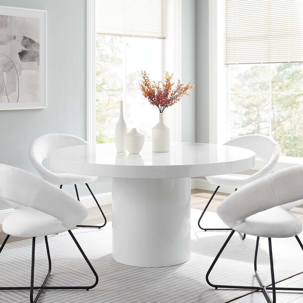 EEI-4910-WHI Gratify 60" Round Dining Table by Modway