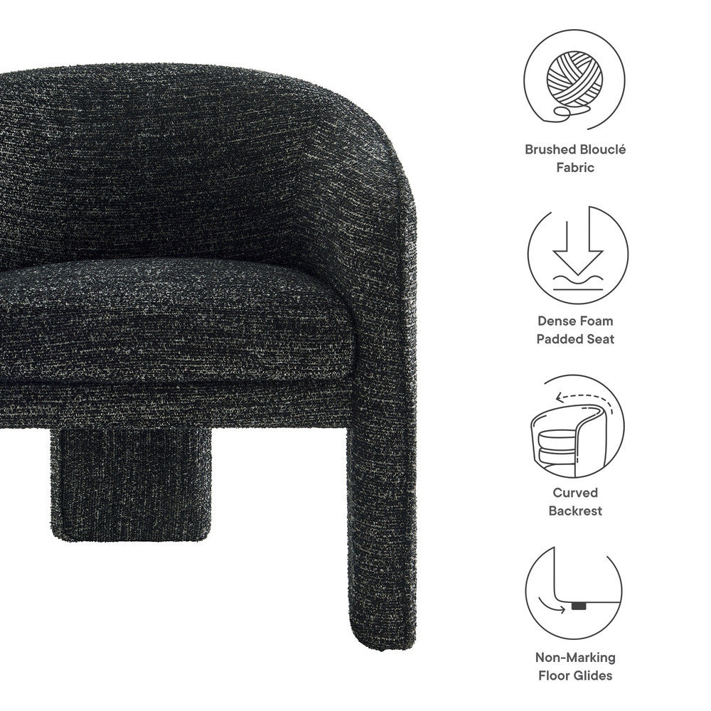 Modway Greer Boucle Fabric Upholstered Accent Armchair by Modway-EEI-7101