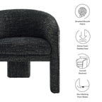 Modway Greer Boucle Fabric Upholstered Accent Armchair by Modway-EEI-7101
