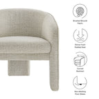 Modway Greer Boucle Fabric Upholstered Accent Armchair by Modway-EEI-7101