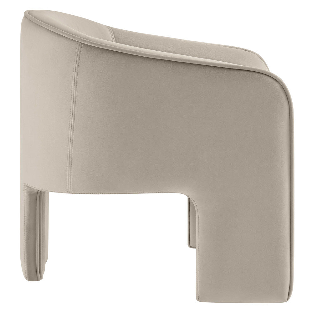 Modway Greer Performance Velvet Upholstered Accent Armchair by Modway-EEI-7102