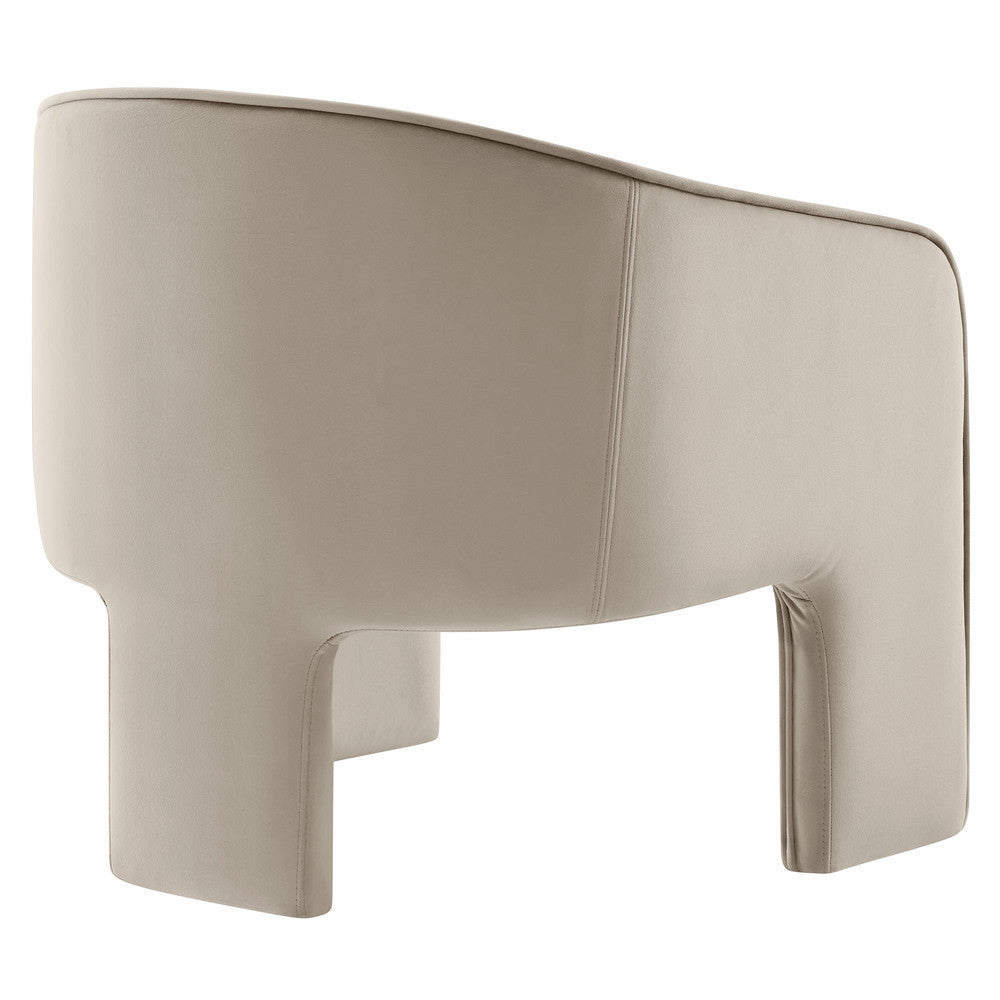 Modway Greer Performance Velvet Upholstered Accent Armchair by Modway-EEI-7102