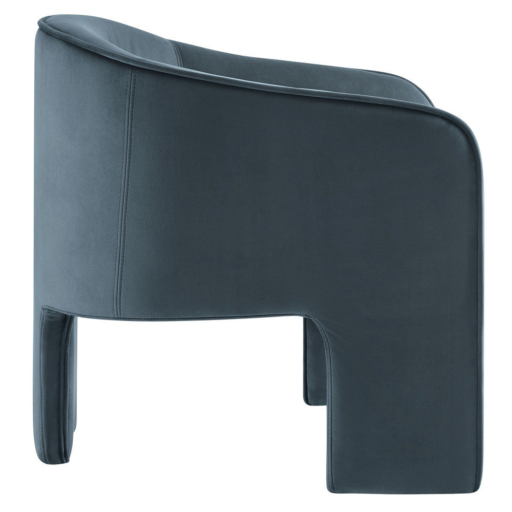 Modway Greer Performance Velvet Upholstered Accent Armchair by Modway-EEI-7102