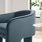 Modway Greer Performance Velvet Upholstered Accent Armchair by Modway-EEI-7102