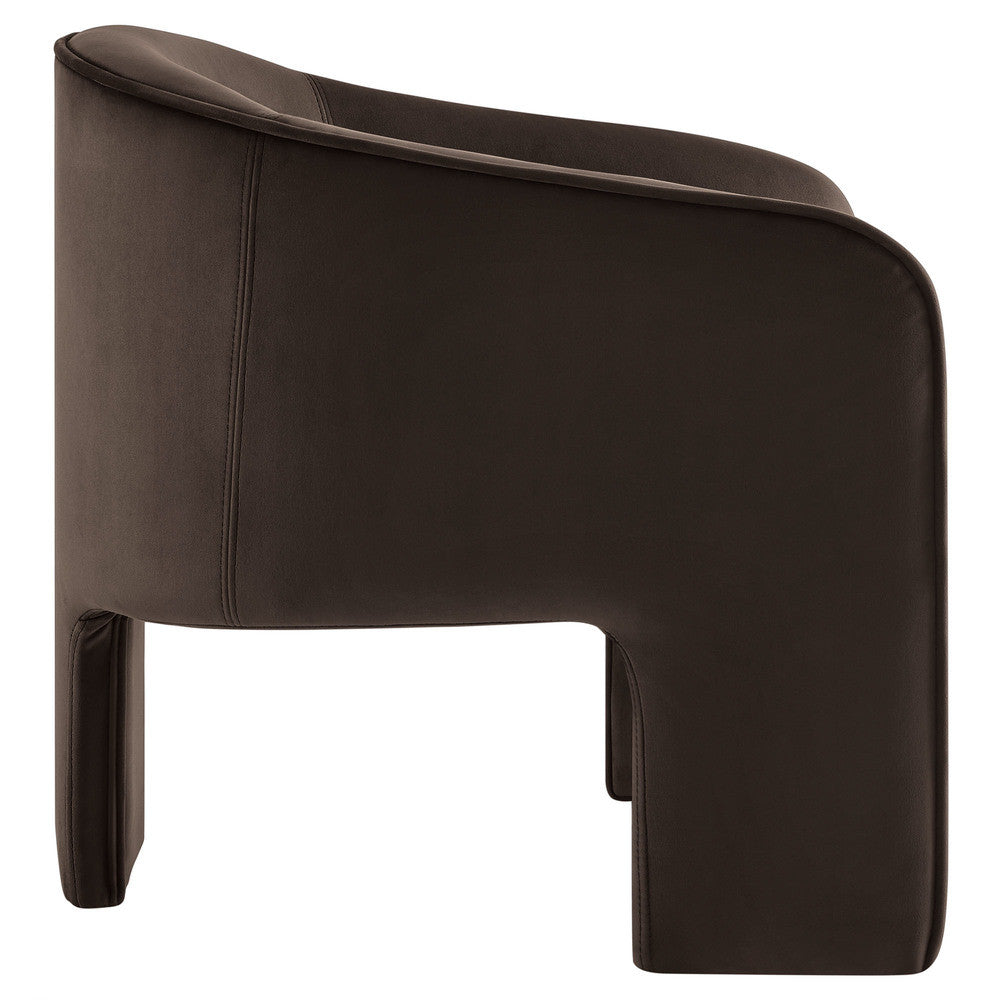 Modway Greer Performance Velvet Upholstered Accent Armchair by Modway-EEI-7102
