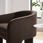 Modway Greer Performance Velvet Upholstered Accent Armchair by Modway-EEI-7102