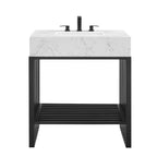 EEI-6106-WHI-BLK Gridiron 30" Bathroom Vanity by Modway