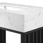 EEI-6106-WHI-BLK Gridiron 30" Bathroom Vanity by Modway