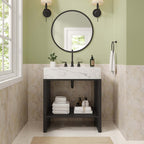EEI-6106-WHI-BLK Gridiron 30" Bathroom Vanity by Modway