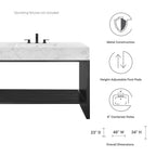 EEI-6110-WHI-BLK Gridiron 48" Bathroom Vanity by Modway