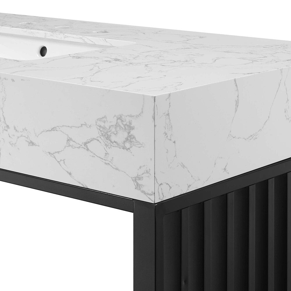 EEI-6110-WHI-BLK Gridiron 48" Bathroom Vanity by Modway