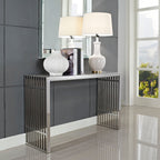 EEI-779-SLV Gridiron Console Table by Modway