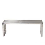 EEI-625-SLV Gridiron Medium Stainless Steel Bench by Modway