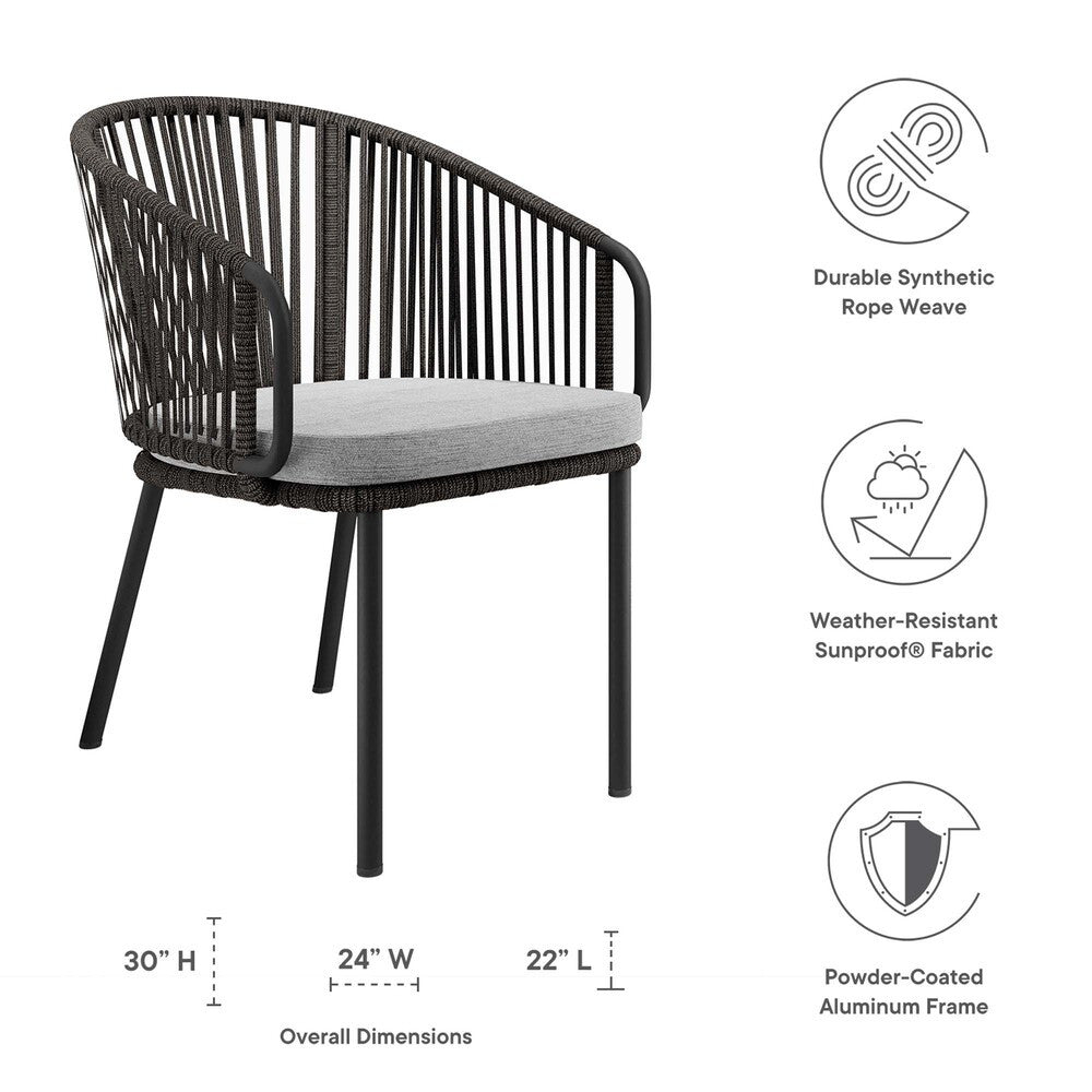 EEI-5033-CHA-GRY Harbor Outdoor Patio Armchair by Modway