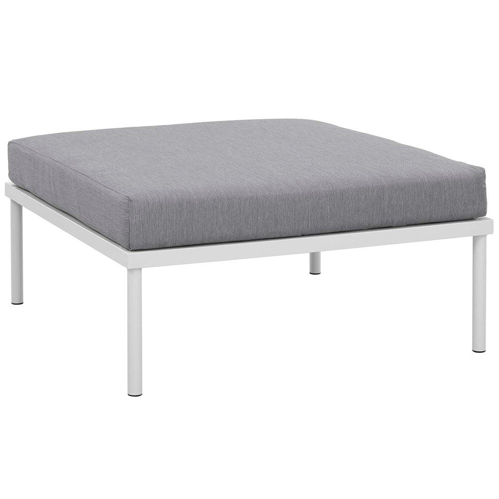 EEI-2621-WHI-GRY-SET Harmony 5 Piece Outdoor Patio Aluminum Sectional Sofa Set by Modway