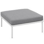 EEI-2609-WHI-GRY Harmony Outdoor Patio Aluminum Ottoman by Modway