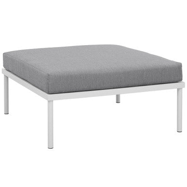 Modway EEI-2609-WHI-GRY Harmony Outdoor Patio Aluminum Ottoman White Gray