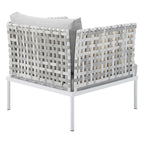 EEI-4541-TAU-GRY Harmony Sunbrella&reg; Basket Weave Outdoor Patio Aluminum Armchair by Modway