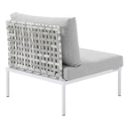 EEI-4957-TAU-GRY Harmony Sunbrella&reg; Basket Weave Outdoor Patio Aluminum Armless Chair by Modway
