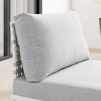 EEI-4957-TAU-GRY Harmony Sunbrella&reg; Basket Weave Outdoor Patio Aluminum Armless Chair by Modway