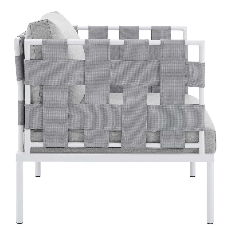 EEI-4956-GRY-GRY Harmony Sunbrella&reg; Outdoor Patio Aluminum Armchair by Modway