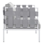 EEI-4956-GRY-GRY Harmony Sunbrella&reg; Outdoor Patio Aluminum Armchair by Modway