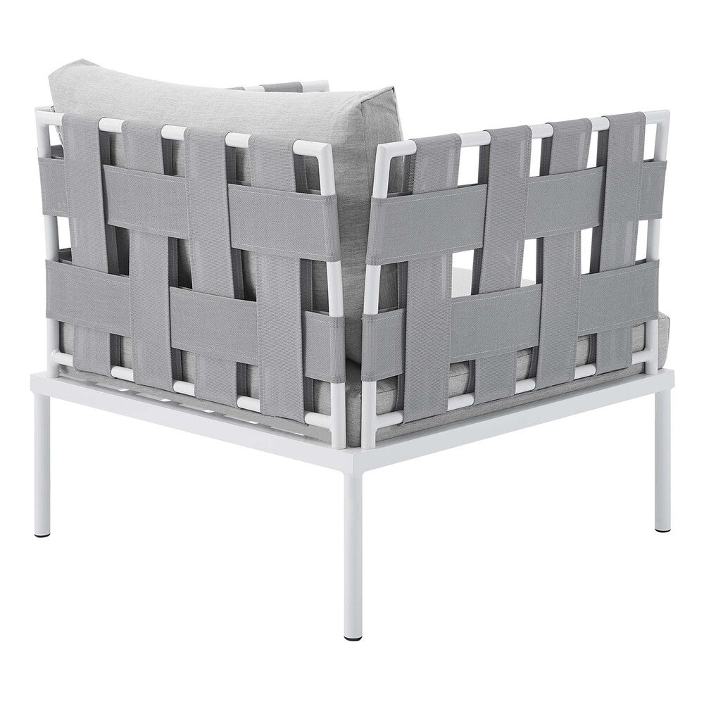EEI-4956-GRY-GRY Harmony Sunbrella&reg; Outdoor Patio Aluminum Armchair by Modway