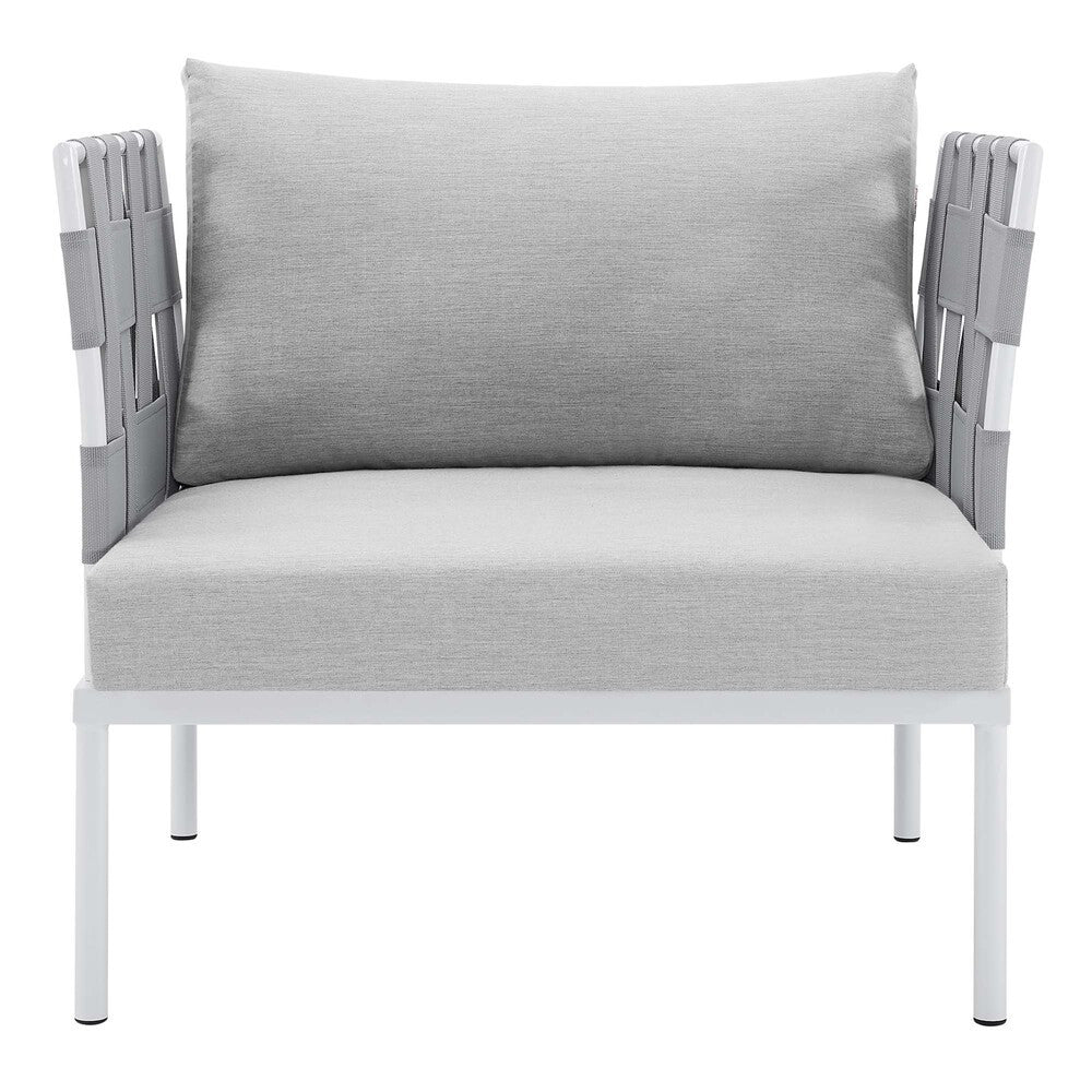 EEI-4956-GRY-GRY Harmony Sunbrella&reg; Outdoor Patio Aluminum Armchair by Modway