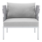 EEI-4956-GRY-GRY Harmony Sunbrella&reg; Outdoor Patio Aluminum Armchair by Modway