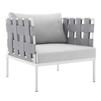 EEI-4956-GRY-GRY Harmony Sunbrella&reg; Outdoor Patio Aluminum Armchair by Modway