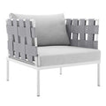 Modway EEI-4956-GRY-GRY Harmony Sunbrella&reg; Outdoor Patio Aluminum Armchair Gray Gray