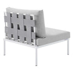 EEI-4960-GRY-GRY Harmony Sunbrella&reg; Outdoor Patio Aluminum Armless Chair by Modway