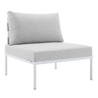 EEI-4960-GRY-GRY Harmony Sunbrella&reg; Outdoor Patio Aluminum Armless Chair by Modway