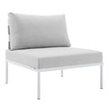 Modway EEI-4960-GRY-GRY Harmony Sunbrella&reg; Outdoor Patio Aluminum Armless Chair Gray Gray