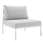 Modway EEI-4960-GRY-GRY Harmony Sunbrella&reg; Outdoor Patio Aluminum Armless Chair Gray Gray