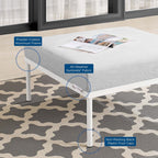 EEI-4969-GRY Harmony Sunbrella&reg; Outdoor Patio Aluminum Ottoman by Modway