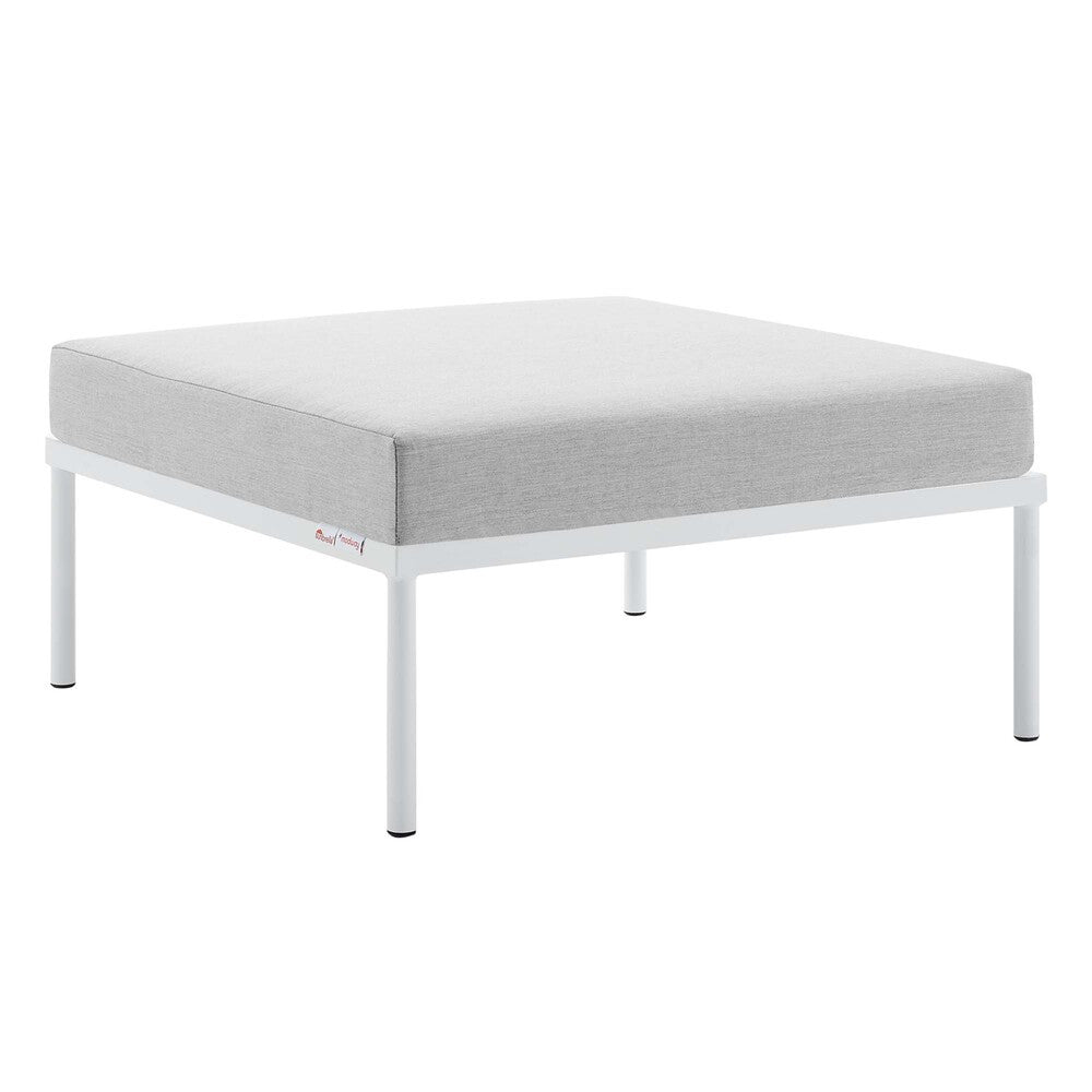EEI-4969-GRY Harmony Sunbrella&reg; Outdoor Patio Aluminum Ottoman by Modway