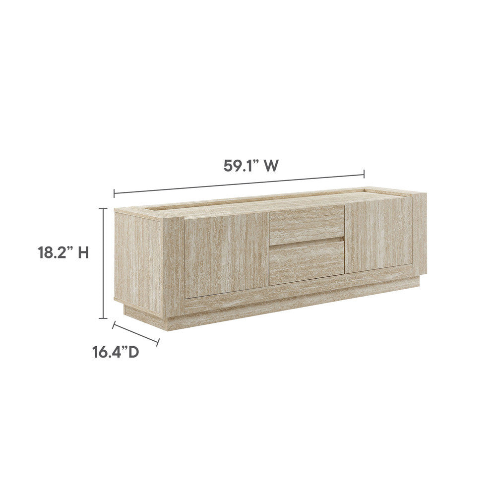 EEI-6907-TRA Hollis 59" Travertine TV Stand by Modway