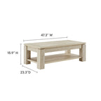 EEI-6908-TRA Hollis Travertine Coffee Table by Modway
