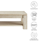 EEI-6908-TRA Hollis Travertine Coffee Table by Modway