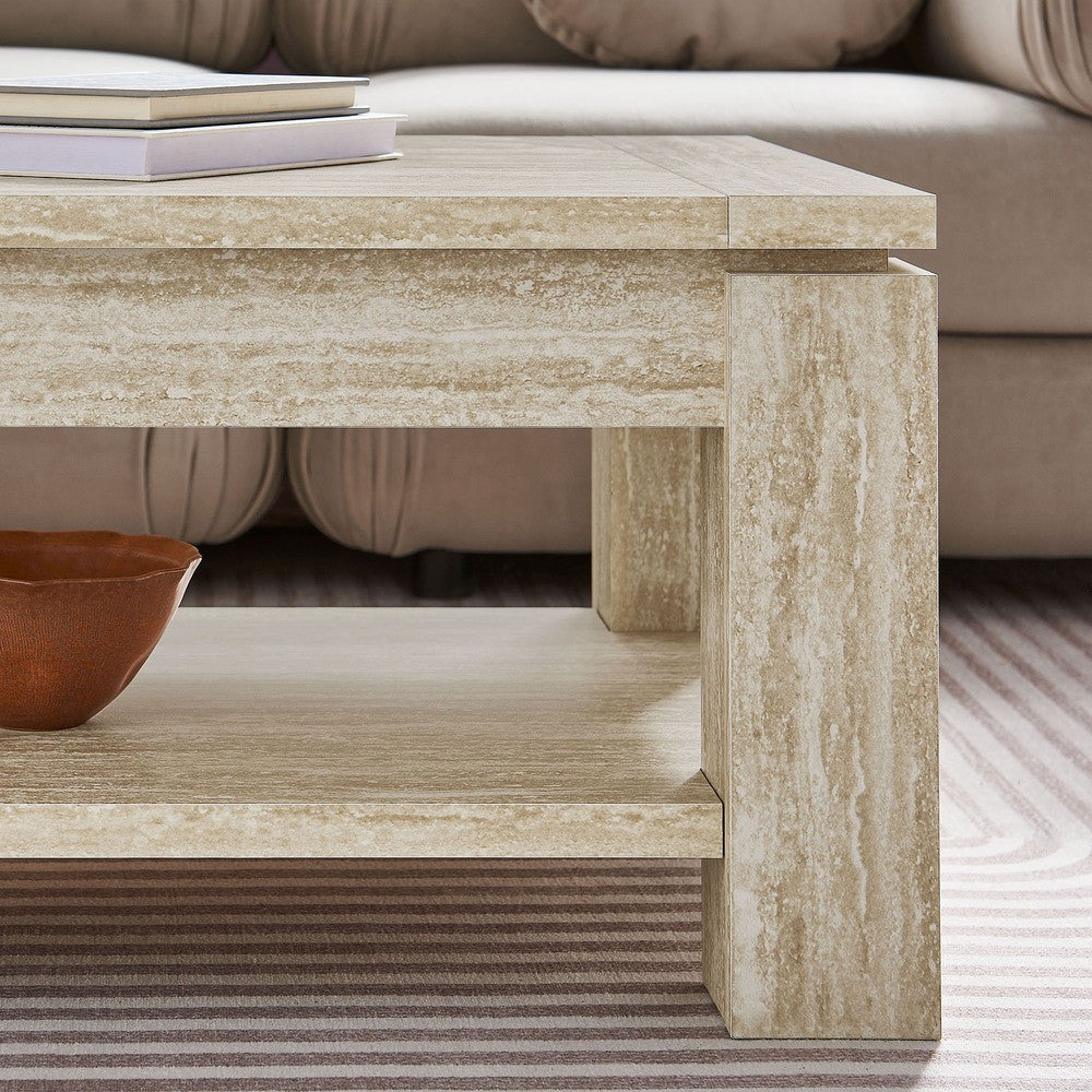 EEI-6908-TRA Hollis Travertine Coffee Table by Modway