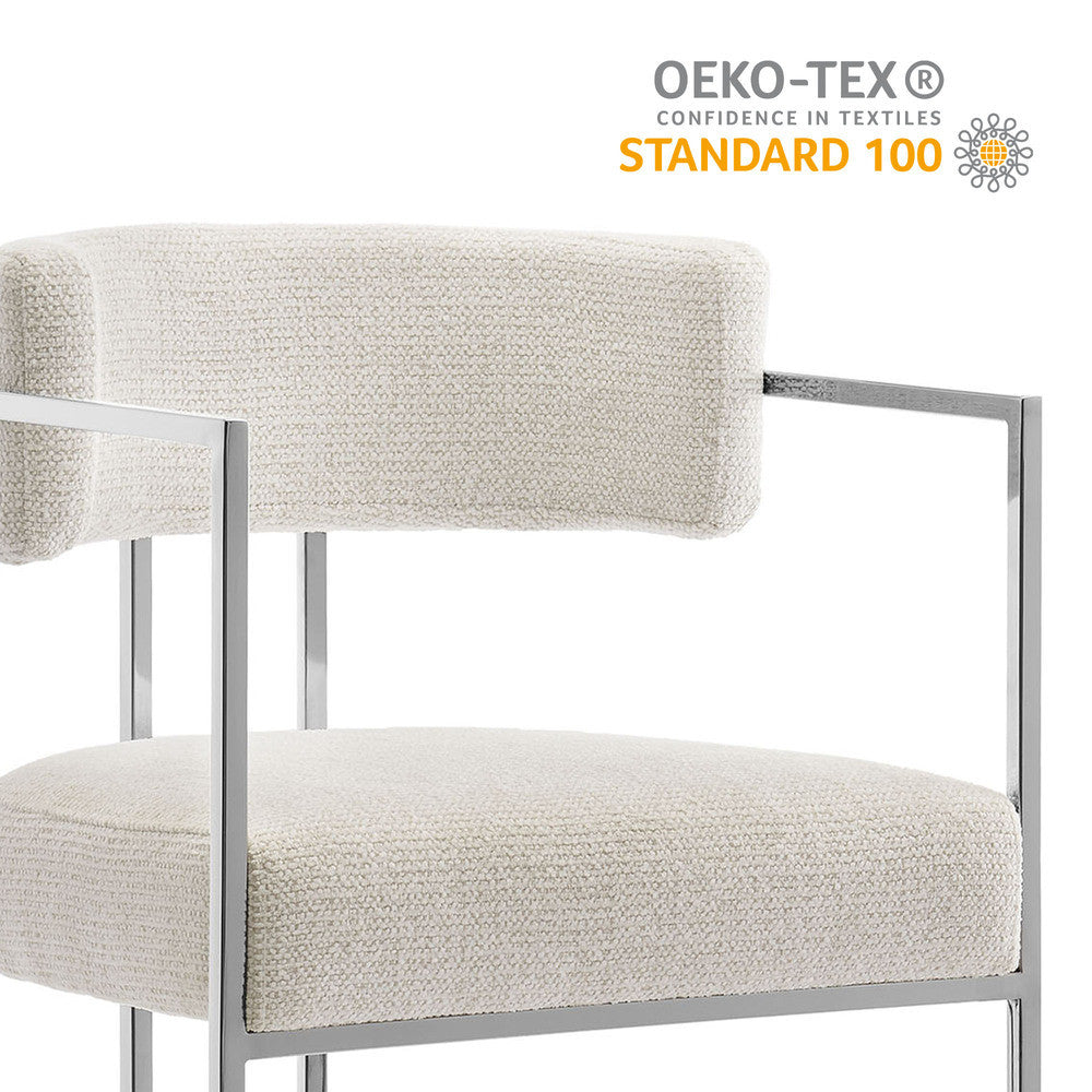 Modway Huron Curved Back Fabric and Metal Counter Stool by Modway-EEI-7227