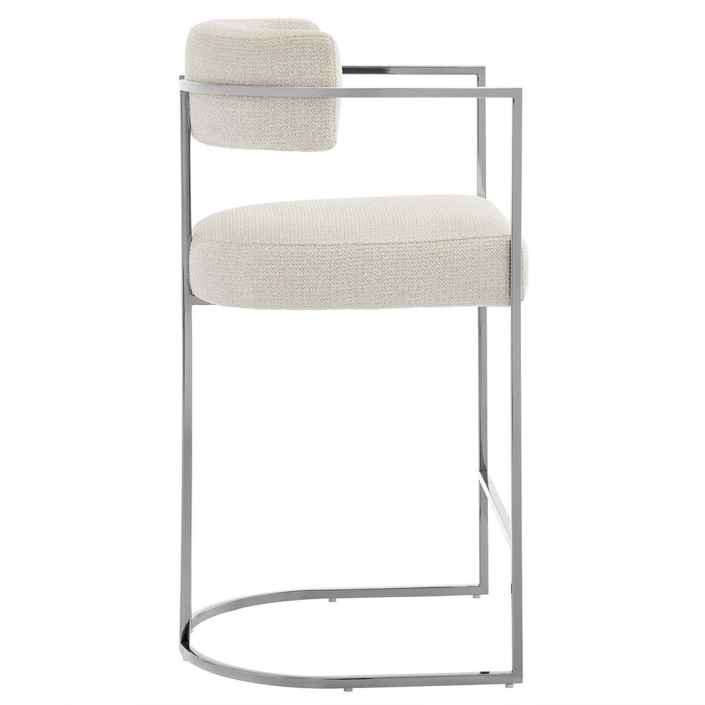 Modway Huron Curved Back Fabric and Metal Counter Stool by Modway-EEI-7227