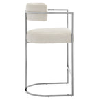 Modway Huron Curved Back Fabric and Metal Counter Stool by Modway-EEI-7227