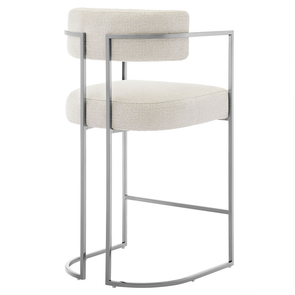Modway Huron Curved Back Fabric and Metal Counter Stool by Modway-EEI-7227