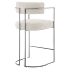 Modway Huron Curved Back Fabric and Metal Counter Stool by Modway-EEI-7227