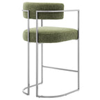 Modway Huron Curved Back Fabric and Metal Counter Stool by Modway-EEI-7227